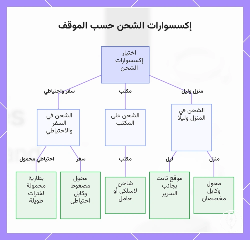 إكسسوارات الشحن حسب الموقف