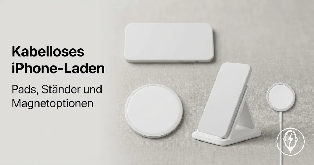 Kabelloses iPhone-Ladezubehör mit Ladepads, Ständern und magnetischen Ladeoptionen