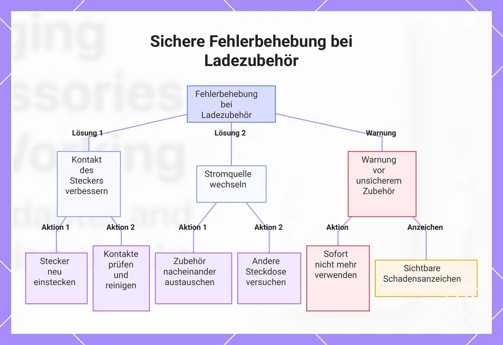 Sichere Fehlerbehebung bei Ladezubehör