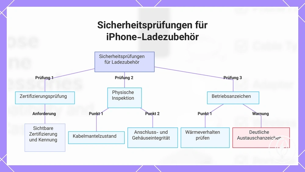 Sicherheitsprüfungen für iPhone-Ladezubehör