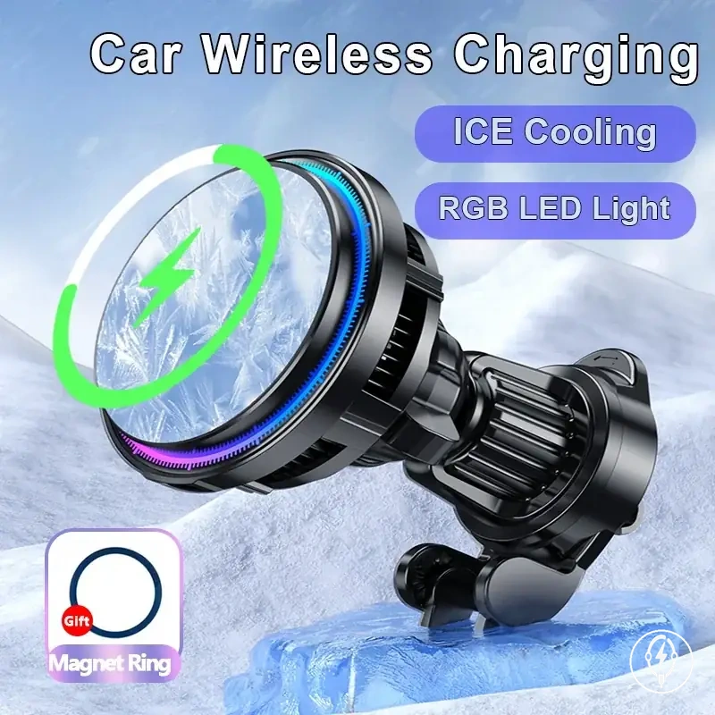 Magnetic wireless car charger stand for compatible iPhone models