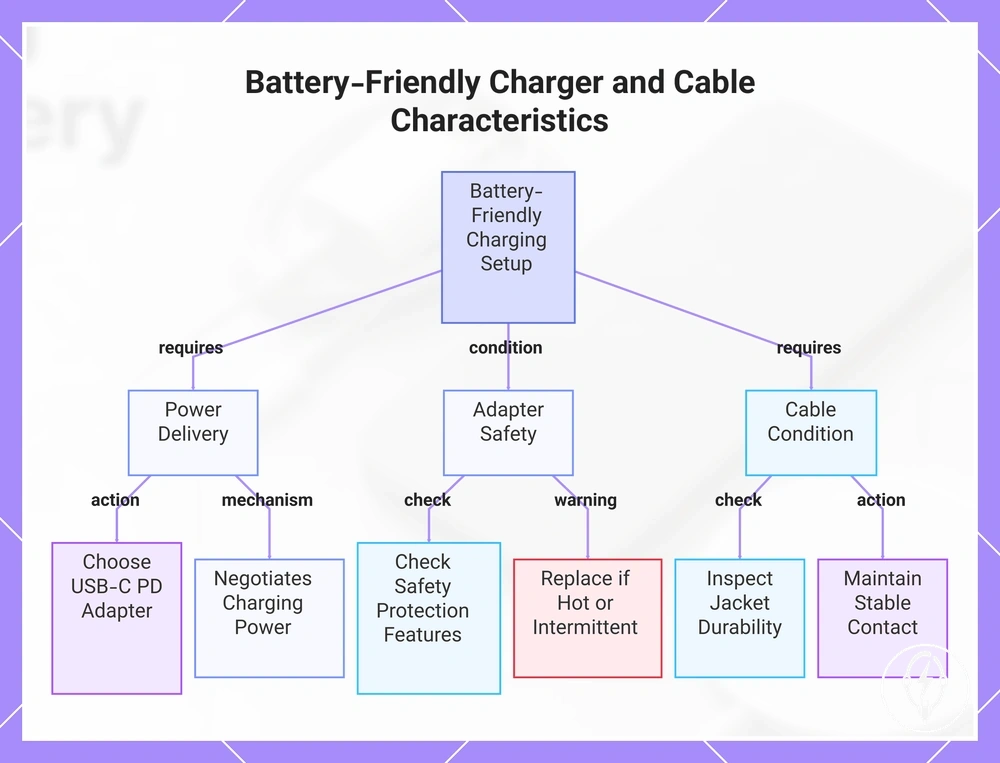 Battery-Friendly Charger and Cable Characteristics