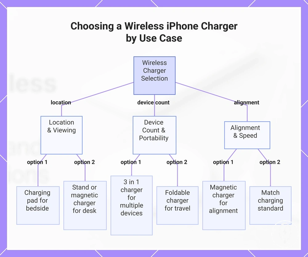 Choosing a Wireless iPhone Charger by Use Case