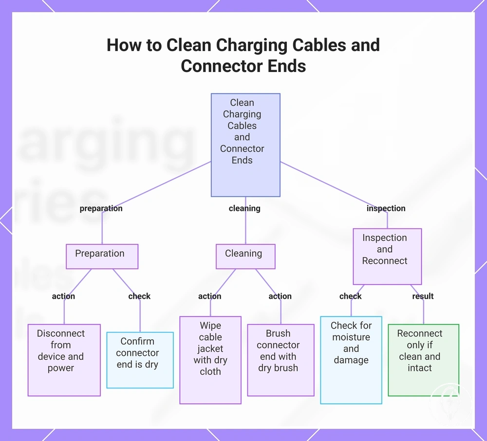 How to Clean Charging Cables and Connector Ends