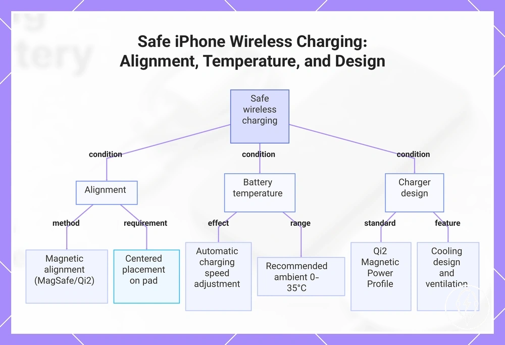 Safe iPhone Wireless Charging: Alignment, Temperature, and Design