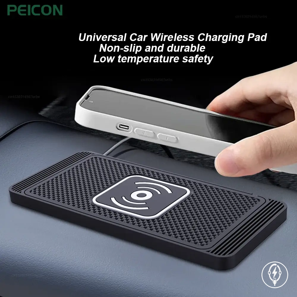 Socle et support de charge voiture sans fil pour iPhone et téléphones compatibles