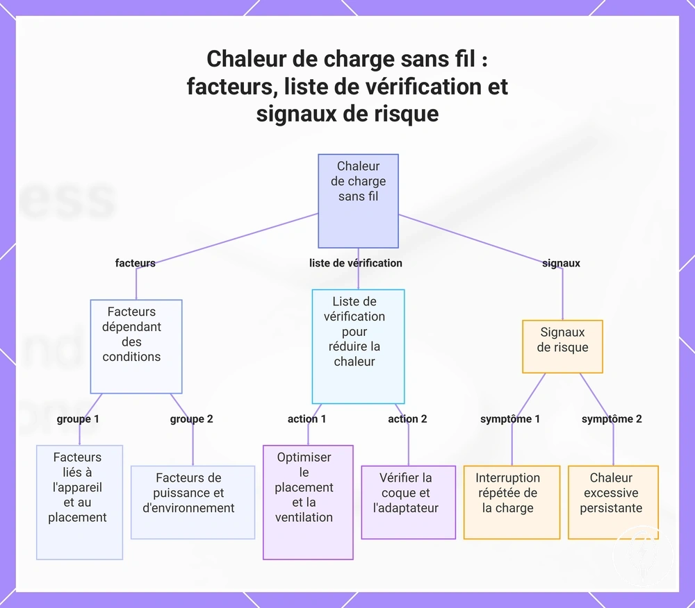 Chaleur de charge sans fil : facteurs, liste de vérification et signaux de risque