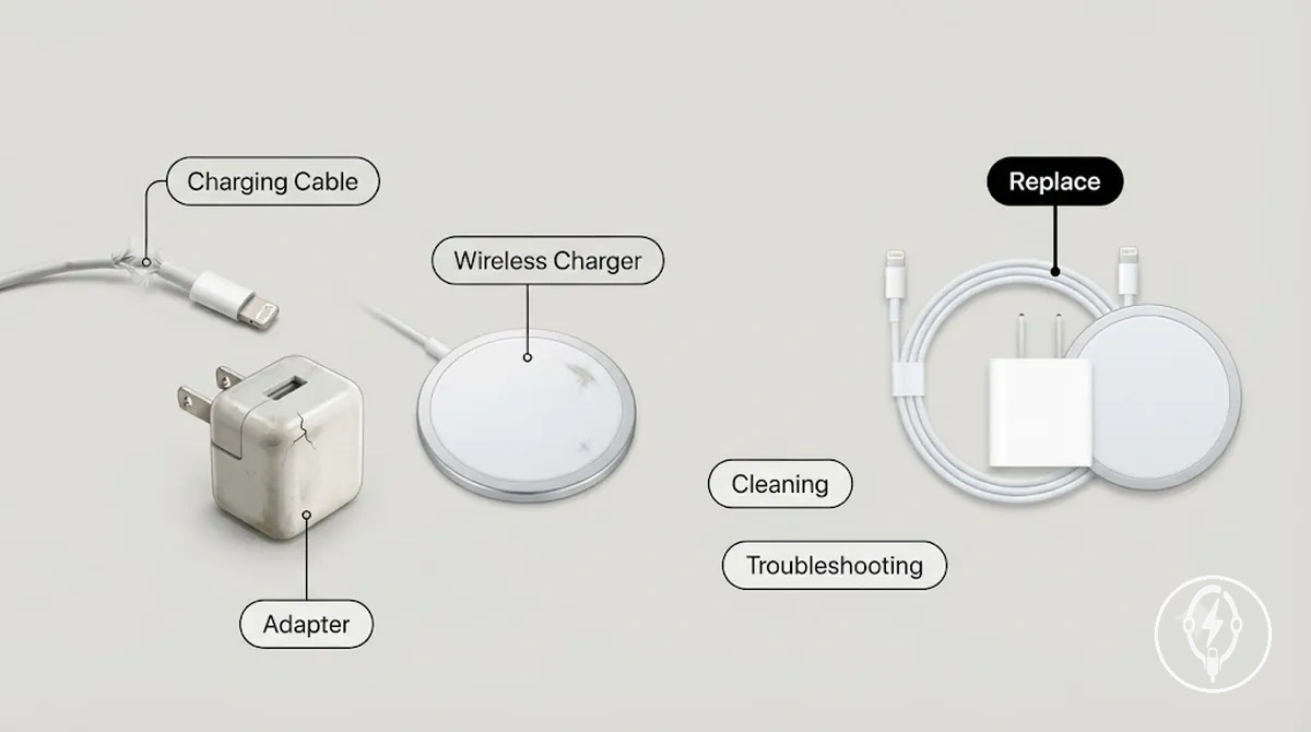 Remplacement accessoires charge iphone