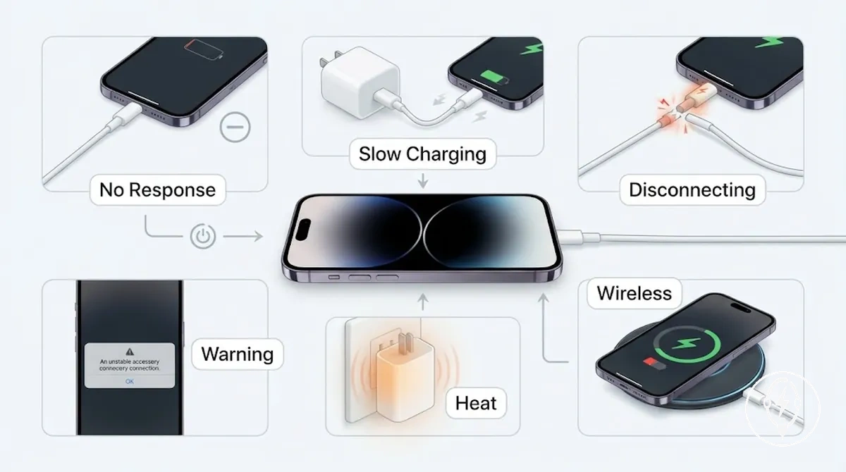 Symptomes defaillance accessoire charge