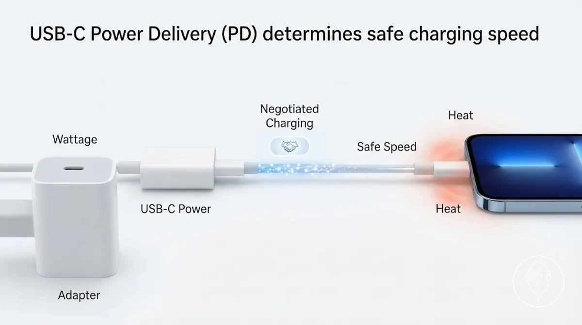 USB-C Power Delivery et wattage de l adaptateur affectant la vitesse de charge de l iPhone