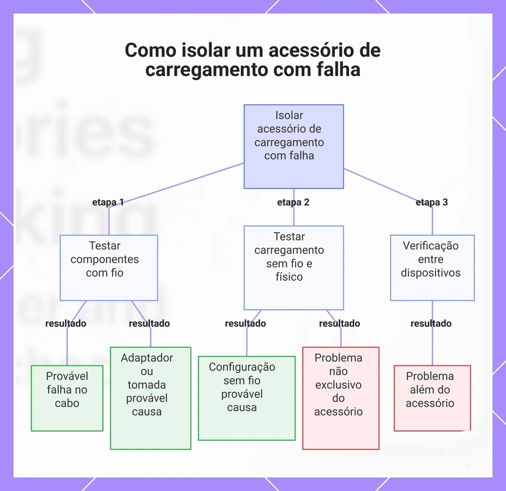 Como isolar um acessório de carregamento com falha