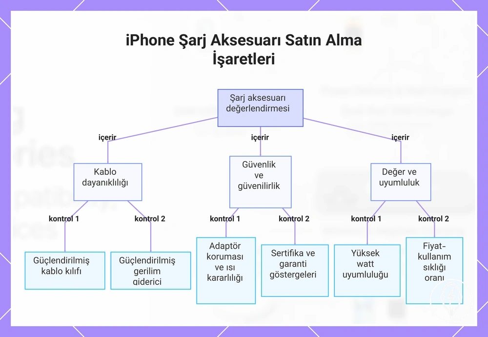 iPhone Şarj Aksesuarı Satın Alma İşaretleri