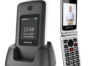 USHINING 3G Débloqué Senior Flip Phone Double