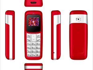Téléphone portable Mini GSM débloqué (rouge)