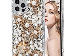 MIOKY Bling Cute Bear Coque pour iPhone