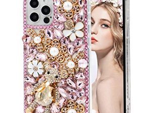 MIOKY Bling Cute Bear Coque pour iPhone