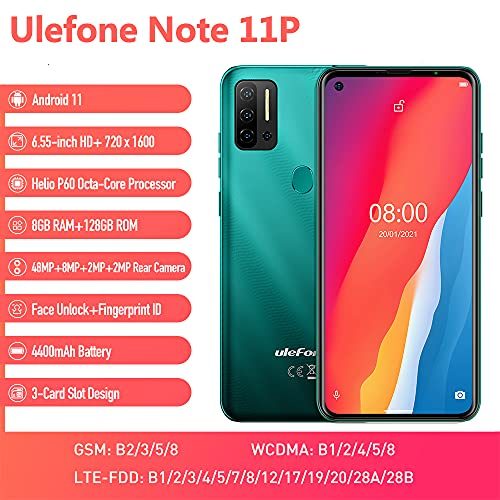 Ulefone Smartphone débloqué Note 11P Android 11-2