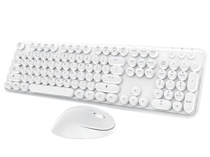 Combo clavier et souris sans fil blanc