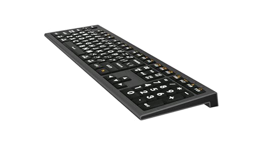 Logickeyboard LargePrint Blanc sur Noir Compatible avec – Image 2