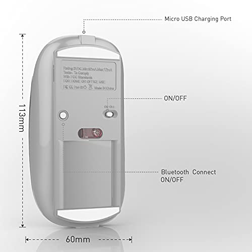 Souris Bluetooth Souris Bluetooth sans fil pour – Image 2
