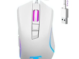 Souris de jeu filaire blanche Tilted Nation