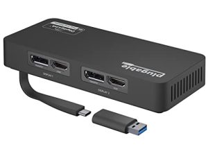 Adaptateur double moniteur 4K DisplayPort et HDMI
