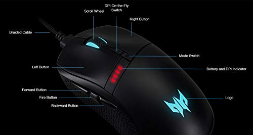 Souris gaming sans fil Acer Predator Cestus – Image 2