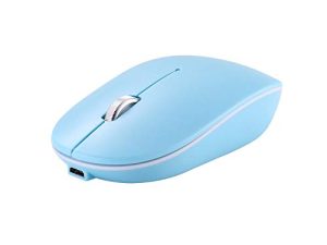 Souris Bluetooth rechargeable bleue 2.4G souris sans