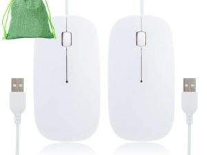 Souris USB Blanche - Souris Filaires pour