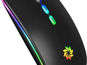 KBCASE LED Souris sans fil Slim Silent