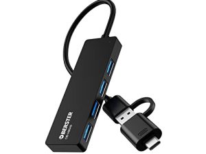 Hub USB 3.0 5 Gbit/s avec adaptateur