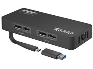 Adaptateur double moniteur 4K DisplayPort et HDMI
