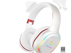 FEDIKER Casque de jeu sans fil pour
