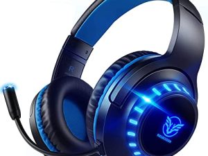 Pacrate Casque de jeu avec microphone pour