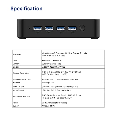 Mini PC Windows 11 Pro GK41 Mini-2