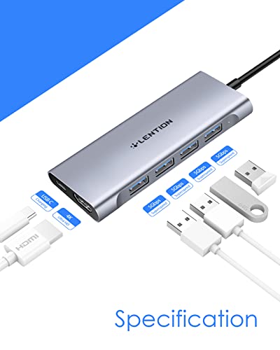 Hub multiport USB-C LENTION avec sortie HDMI – Image 2