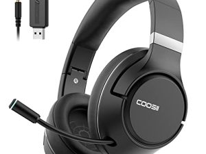 COOSII Casques sans fil avec microphone pour