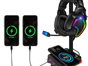 Support de casque avec chargeur sans fil