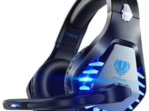 Pacrate Casque de jeu avec microphone pour