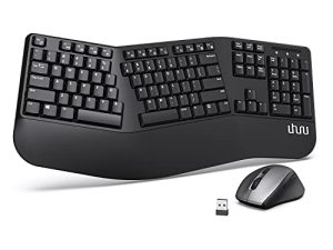 Clavier et souris sans fil ergonomiques -