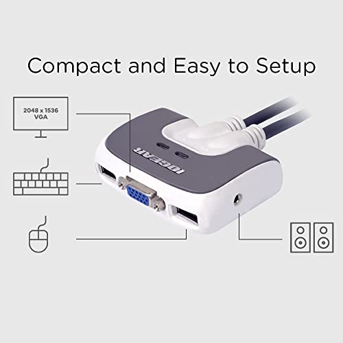 IOGEAR Commutateur KVM câblé USB VGA Miniview – Image 2