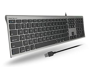 Clavier d'ordinateur filaire USB ultra fin Macally