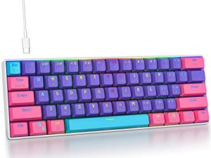 Mosptnspg RGB Mini clavier de jeu mécanique