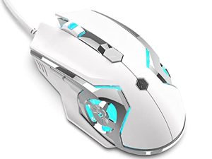 NACODEX AJ120 Souris de jeu blanche programmable
