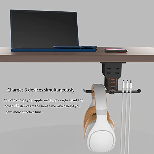 Support de casque avec chargeur USB / – Image 2