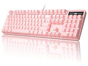 Clavier de jeu rose clavier filaire USB