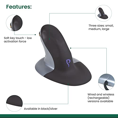 Posturite Penguin Souris ergonomique sans fil ambidextre – Image 2