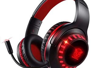 Pacrate Casque de jeu avec microphone pour