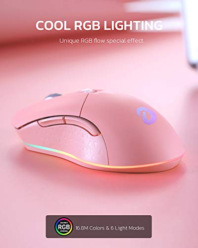 DAREU Rose Souris de jeu filaire sans – Image 2