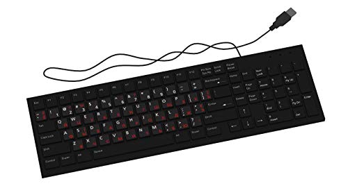 Lot de 2 autocollants de clavier rouges – Image 2